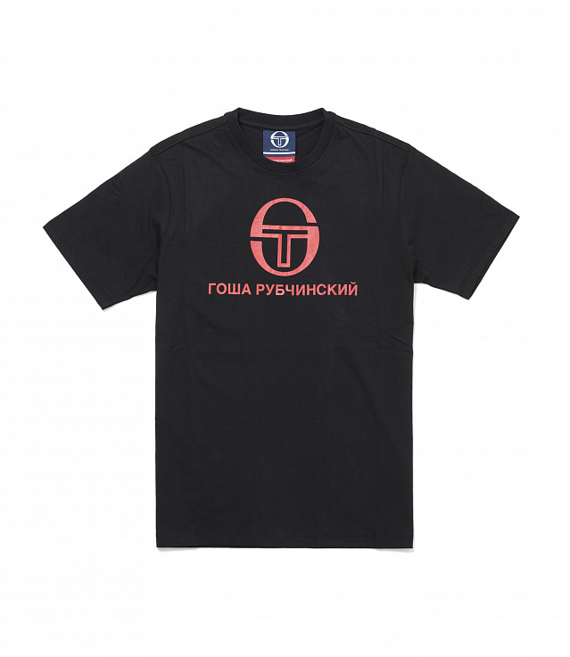 Shop Gosha Rubchinskiy x Sergio Tacchini T-Shirt Black at itk Shop Gosha Rubchinskiy x Sergio Tacchini T-Shirt Black at itk