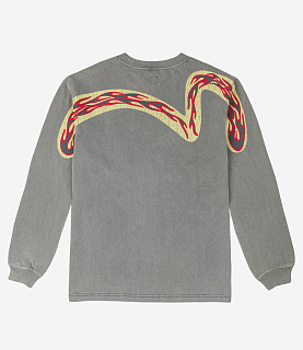 EVISU Fire Daicock L/S Tee Light Grey