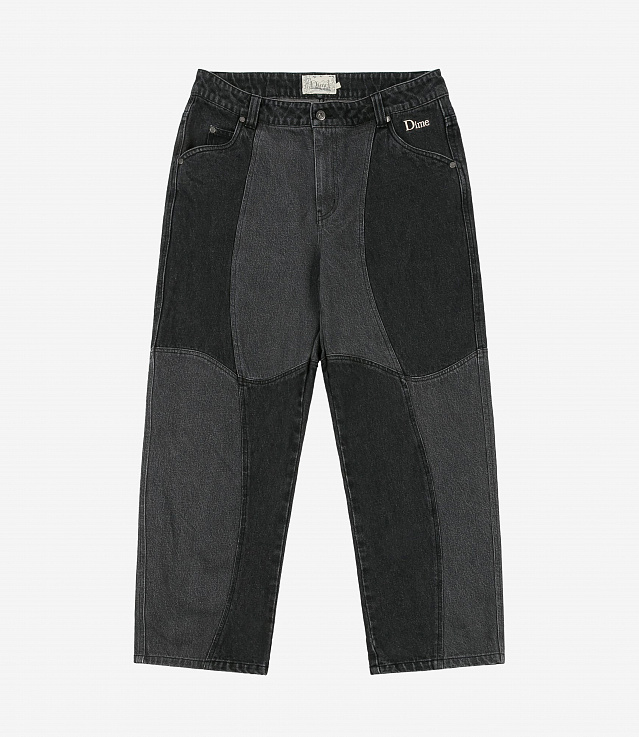 Shop Dime Blocked Relaxed Denim Pants Black Washed at itk online store