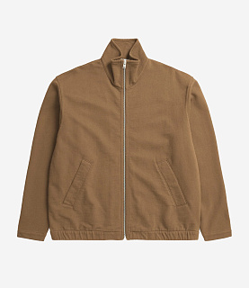 Norse Projects Hornidal Relaxed Organic Loopback Track Jacket Delicioso Brown