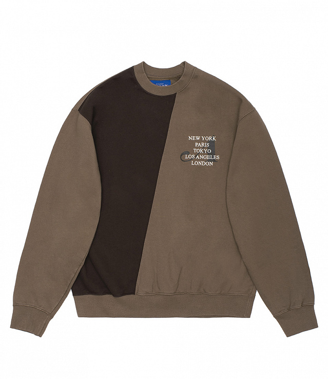 Shop Awake NY Two-Tone Split City Crewneck Cedar at itk