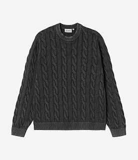 Carhartt WIP Carter Sweater Black Garment Dyed