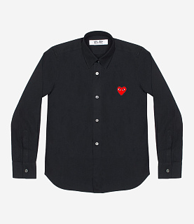 Comme des Garçons Play Red Heart Basic Shirt Black