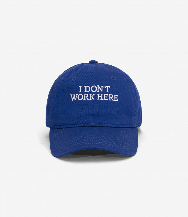 Shop IDEA 'Sorry I Don't Work Here' Hat Blue at itk online store