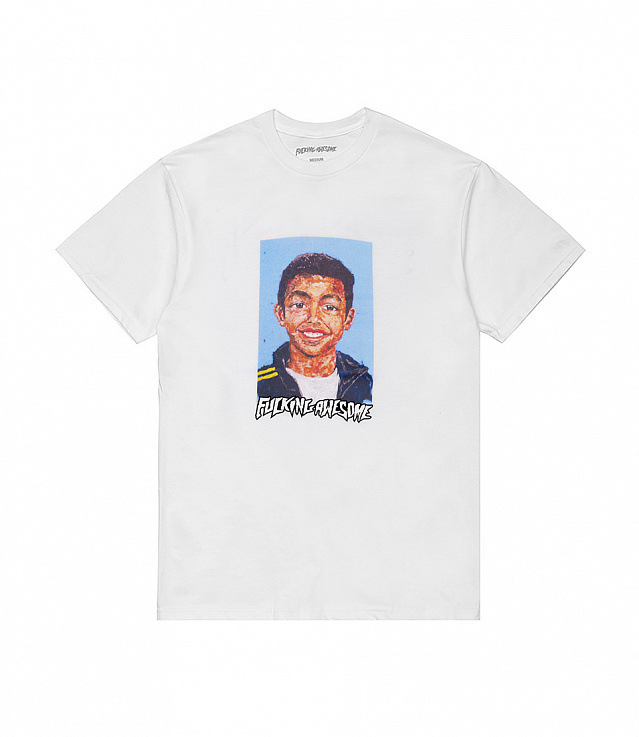 Shop Fucking Awesome Sage Felt Class Photo Tee White at itk online 