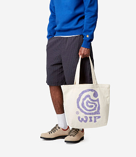 Carhartt WIP Graphic Tote Dearborn Canvas Helix Print Natural