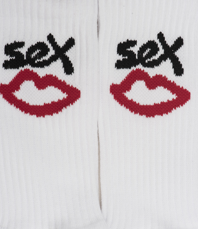 Shop Sex Skateboards Logo Socks White At Itk Online Store