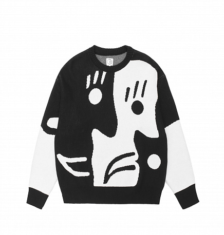 ラッピング対象外 POLAR SKATE CO. EARTHKNIT SWEATER BLACK | www