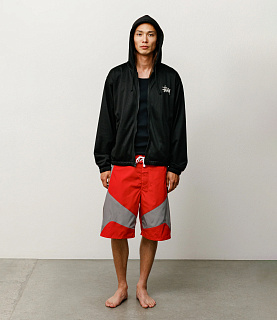 Stussy Athletic Mesh Zip Hood Black