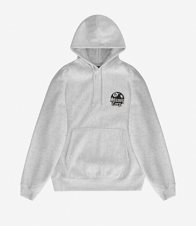 Shop Stussy 8 Ball Corp. Hood Ash Heather at itk online store