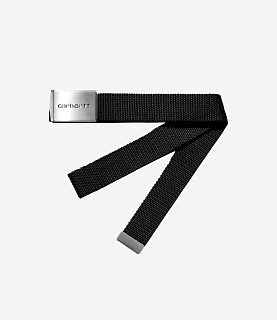 Carhartt WIP Clip Belt Chrome Black