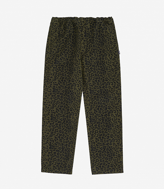 Shop Stussy Leopard Beach Pant Olive at itk online store