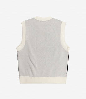 Human with attitude Pullover smanicato uomo monogram knit vest HWA6