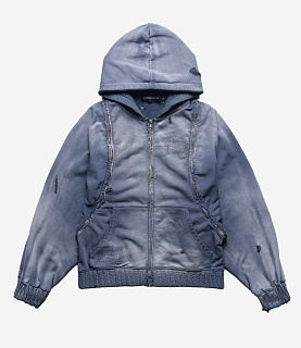 Racer Worldwide Bat-Wing Hoodie Washed Navy