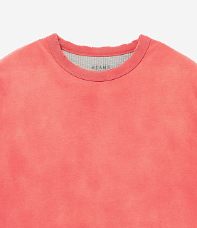 BEAMS Layered Fade Long-Sleeve T-Shirt Red