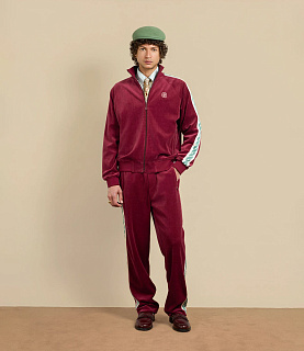 Drôle de Monsieur Le Pantalon Survêtement Velours Wine