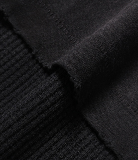 BEAMS Layered Fade Long-Sleeve T-Shirt Black