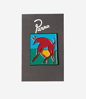 by Parra Bear Dog Hammer Enamel Pin Green