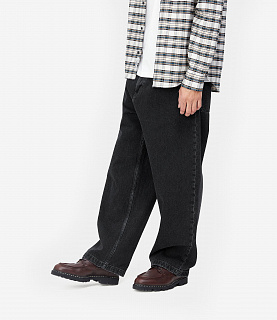 Carhartt WIP Brandon Pant Smith Denim Black Stone Wash