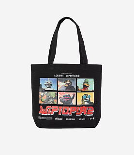 Carhartt WIP Graphic Tote Dearborn Canvas WIPTOPIA II Print Black