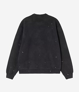Carhartt WIP Painter Sweat Black Destroy Wash Splatter