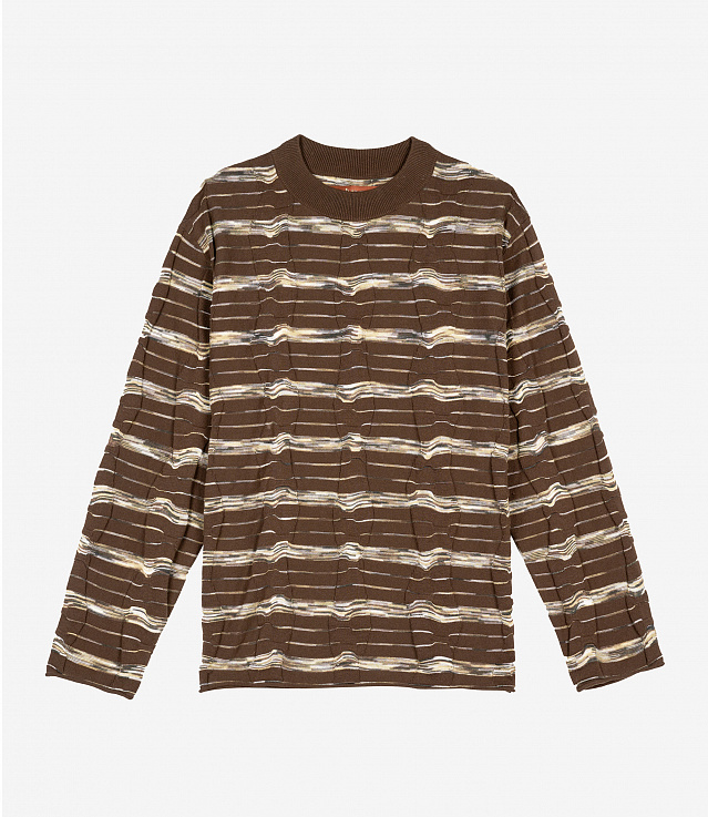 Shop Brain Dead Space Dye Long Sleeve Mock Neck Sweater Shop Brain Dead Space Dye Long Sleeve Mock Neck Sweater
