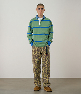 Gramicci Langdon Rugby Shirt Olive/Blue