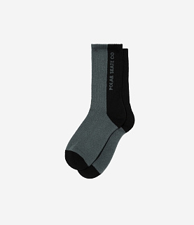 Polar Skate Co 50/50 Rib Socks Black