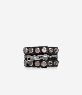 Racer Worldwide Split Button Bracelet Black