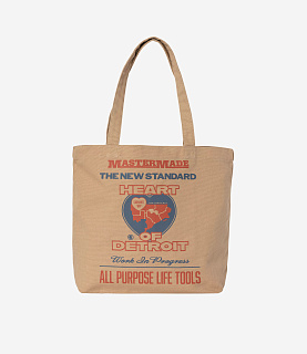 Carhartt WIP Graphic Tote Dearborn Canvas Arcan Print Dusty H Brown