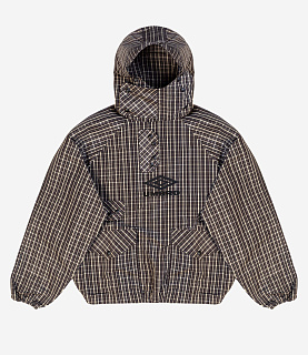 Umbro Check Smock Anorak Beige/Dark Brown