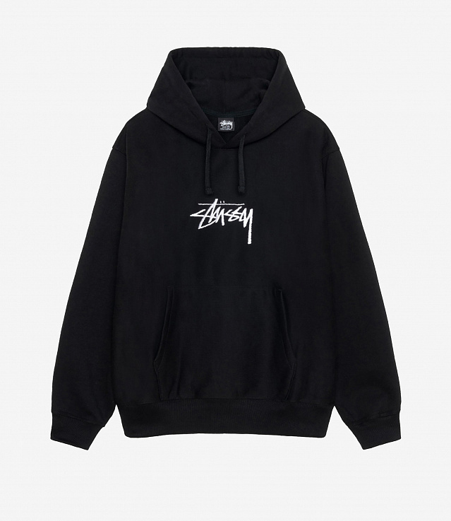 Shop Stussy Stock Logo App. Hoodie Black at itk online store