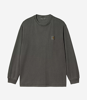 Carhartt WIP L/S Nelson T-Shirt Black Garment Dyed