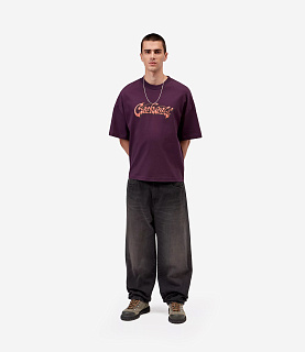 Carhartt WIP Aaron Pant Camano Denim Black Tobacco Used Wash
