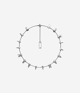 Racer Worldwide Teeth Chain Necklace Silver