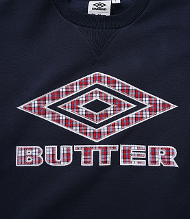 Butter Goods x Umbro Diamond Applique Crewneck Navy