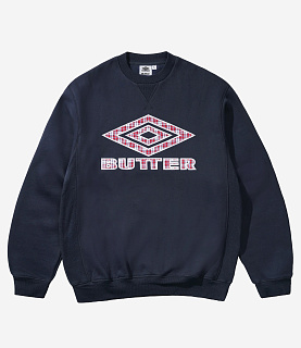 Butter Goods x Umbro Diamond Applique Crewneck Navy