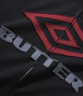 Butter Goods x Umbro Diamond Fleece Zip-Thru Jacket Black