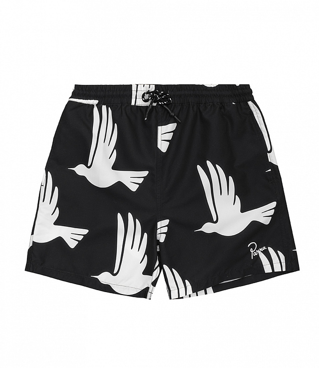 【XXL】by Parra STATIC FLIGHT SWIM SHORTS Shop by Parra Static Flight Swimshorts Black at itk online store
