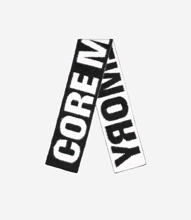 小物 Core Memory Scarf Racer WorldWide Shop Racer Worldwide Core Memory Scarf Black/White at itk online store