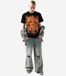 Racer Worldwide Flame Watermark T-Shirt