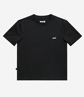 Alis Torey Cropped Logo T-Shirt Solid Black