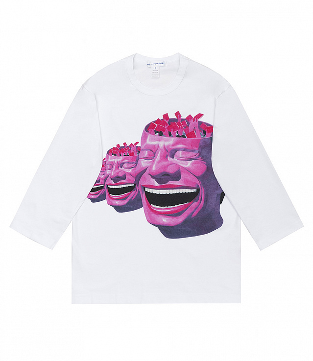 Shop Comme des Garçons Shirt x Yue Minjun Printed Longsleeve
