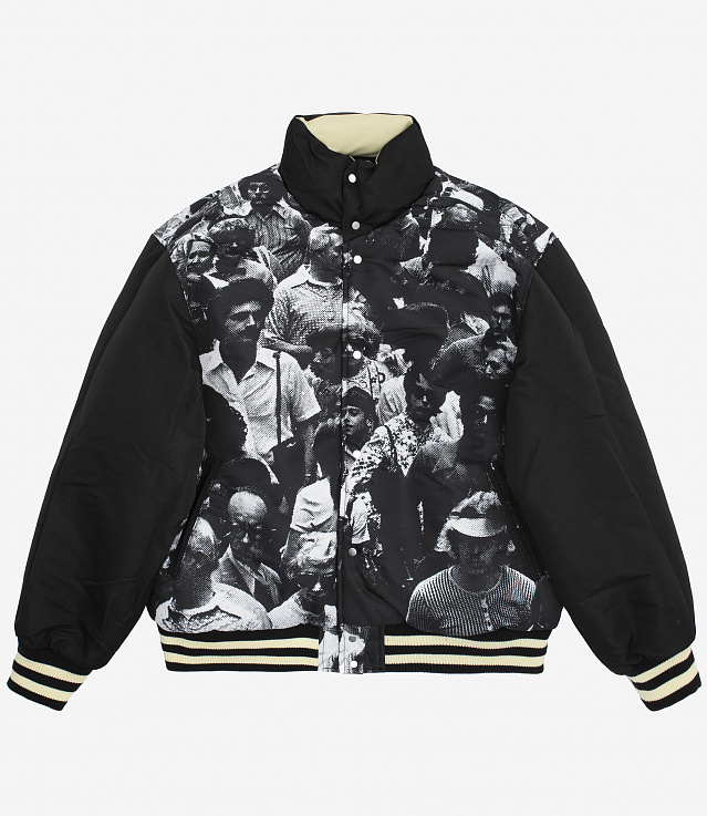 Shop Fucking Awesome Reversible Varsity Puffer Black/Cream at itk