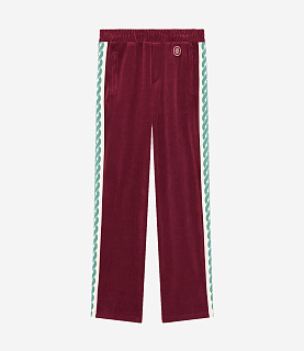 Drôle de Monsieur Le Pantalon Survêtement Velours Wine