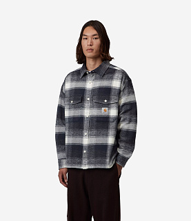 Carhartt WIP L/S Esterson Shirt Check Dark Navy