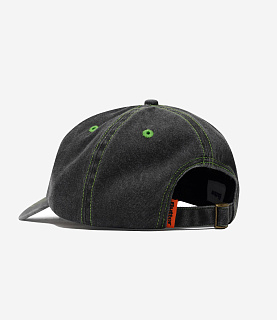 Butter Goods Rounded Logo 6 Panel Cap Washed Black