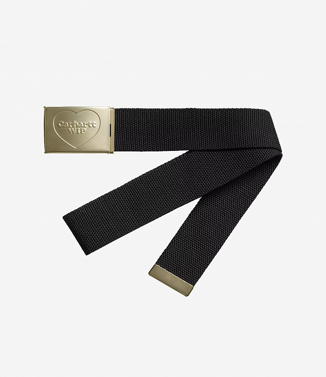 CARHARTT WIP｜ (Heart Clip Belt (I034631 00FXX)) Shop Carhartt WIP Heart Clip Belt Black/Gold at itk online store