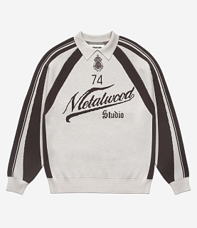 Metalwood Studio Knit Football Top Cream