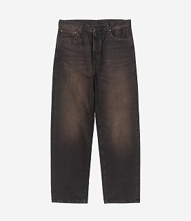 Carhartt WIP Aaron Pant Camano Denim Black Tobacco Used Wash